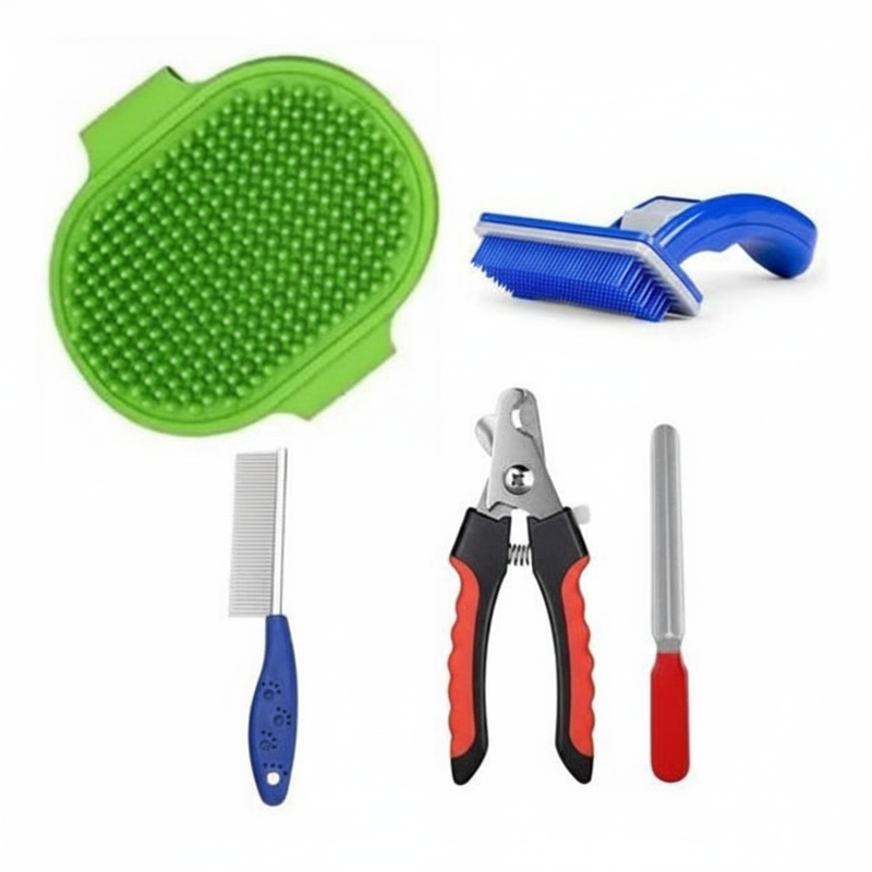 Pet Grooming Kit Set of 5 – Essential Pet Grooming Brush Set – SkultLife