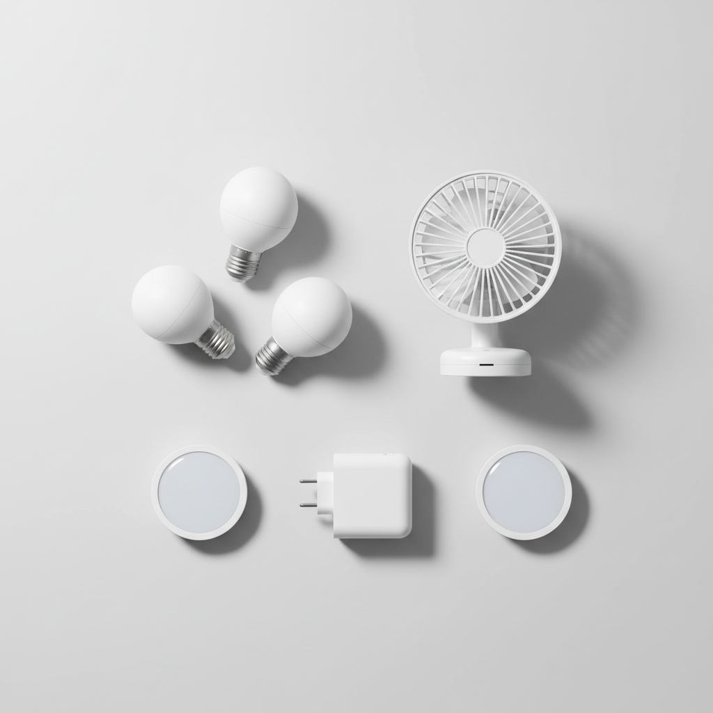 smart home and automation products including LED bulbs, smart plug, mini fan and LED night lights – SkultLife