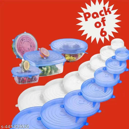 Reusable Silicone Stretch Lids for Bowls – Food Cover Set