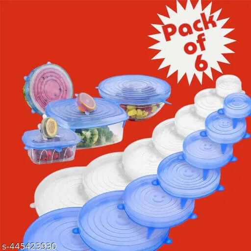 Reusable Silicone Stretch Lids for Bowls – Food Cover Set