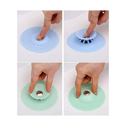 Silicone Kitchen Sink Strainer (Random Color) (Pack of 3)