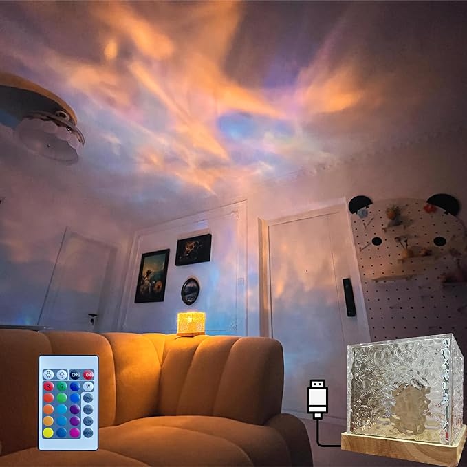 aurora glow LED night lamp