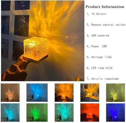 Aurora Glow LED Night Lamp – Wave Crystal Multicolor Light