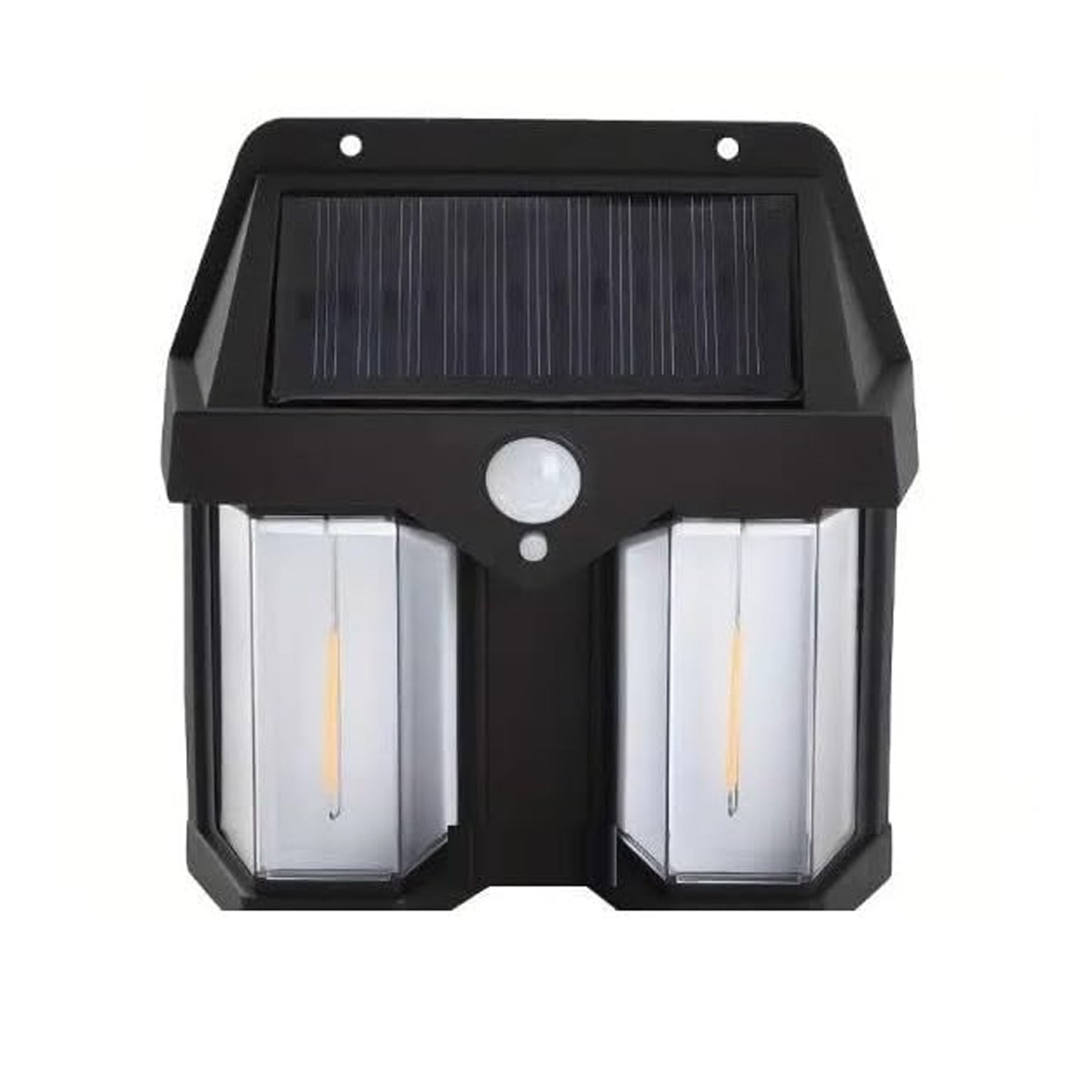Solar wall light motion sensor available in black and white