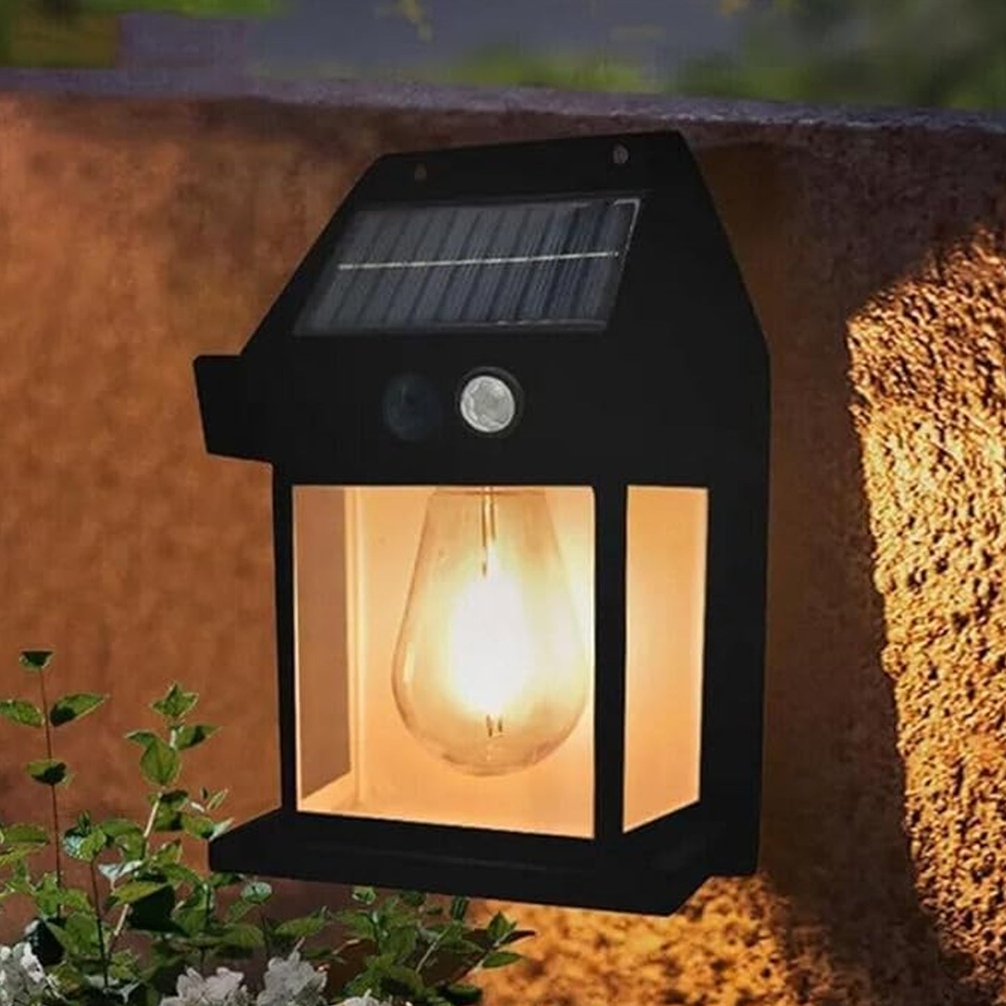 Solar motion sensor wall light