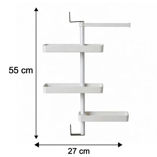 Kitchen Organization Rotating Shelf Storage Racks Multipurpose Adjustable (1 Set)