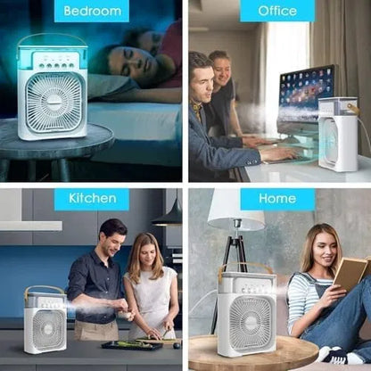 portable mini cooler fan with LED