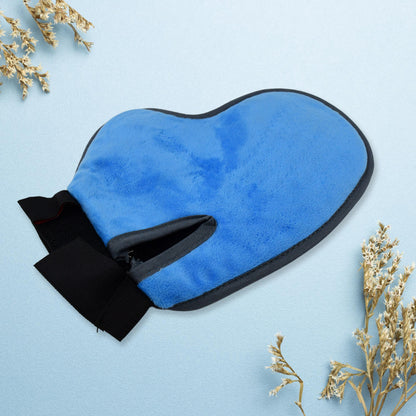Pet Grooming Glove Deshedding Tool Mitt for Dogs & Cats, soft blue design for effective fur removal