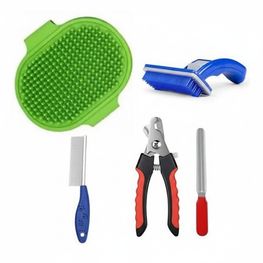 Pet Grooming Kit Set of 5 – Essential Pet Grooming Brush Set – SkultLife