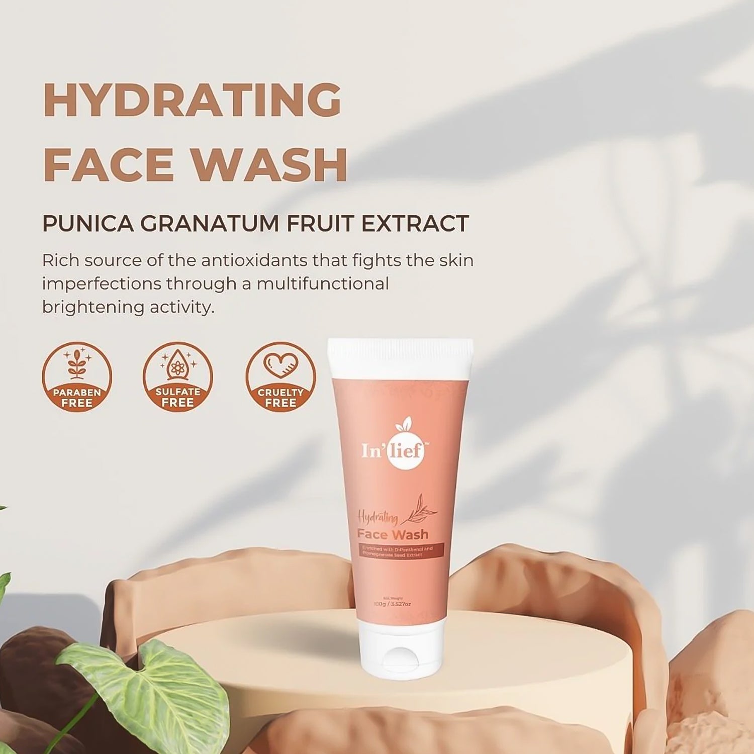 Inlief Deep Hydrating  Refreshing Face Wash (1 Pc  100 Gm)